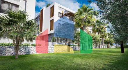 3-комнатные апартаменты 92 м2 +70 м2 терраса в комплексе в 5 минутах от пляжа