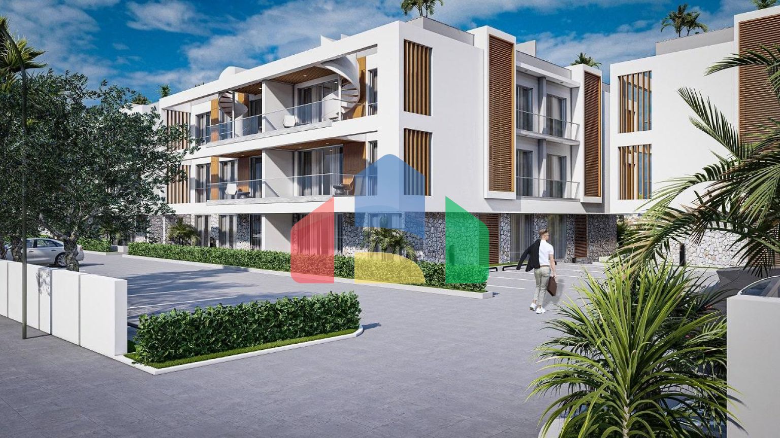 3-комнатные апартаменты 92 м2 +70 м2 терраса в комплексе в 5 минутах от пляжа