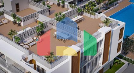 3-комнатные апартаменты 92 м2 +70 м2 терраса в комплексе в 5 минутах от пляжа