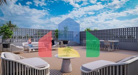 3-комнатные апартаменты 92 м2 +70 м2 терраса в комплексе в 5 минутах от пляжа