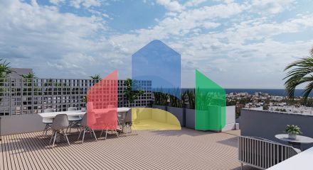 3-комнатные апартаменты 92 м2 +70 м2 терраса в комплексе в 5 минутах от пляжа