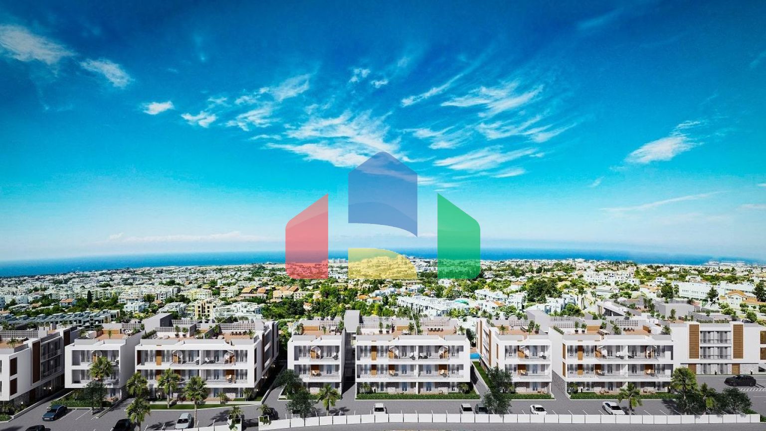 3-комнатные апартаменты 92 м2 +70 м2 терраса в комплексе в 5 минутах от пляжа