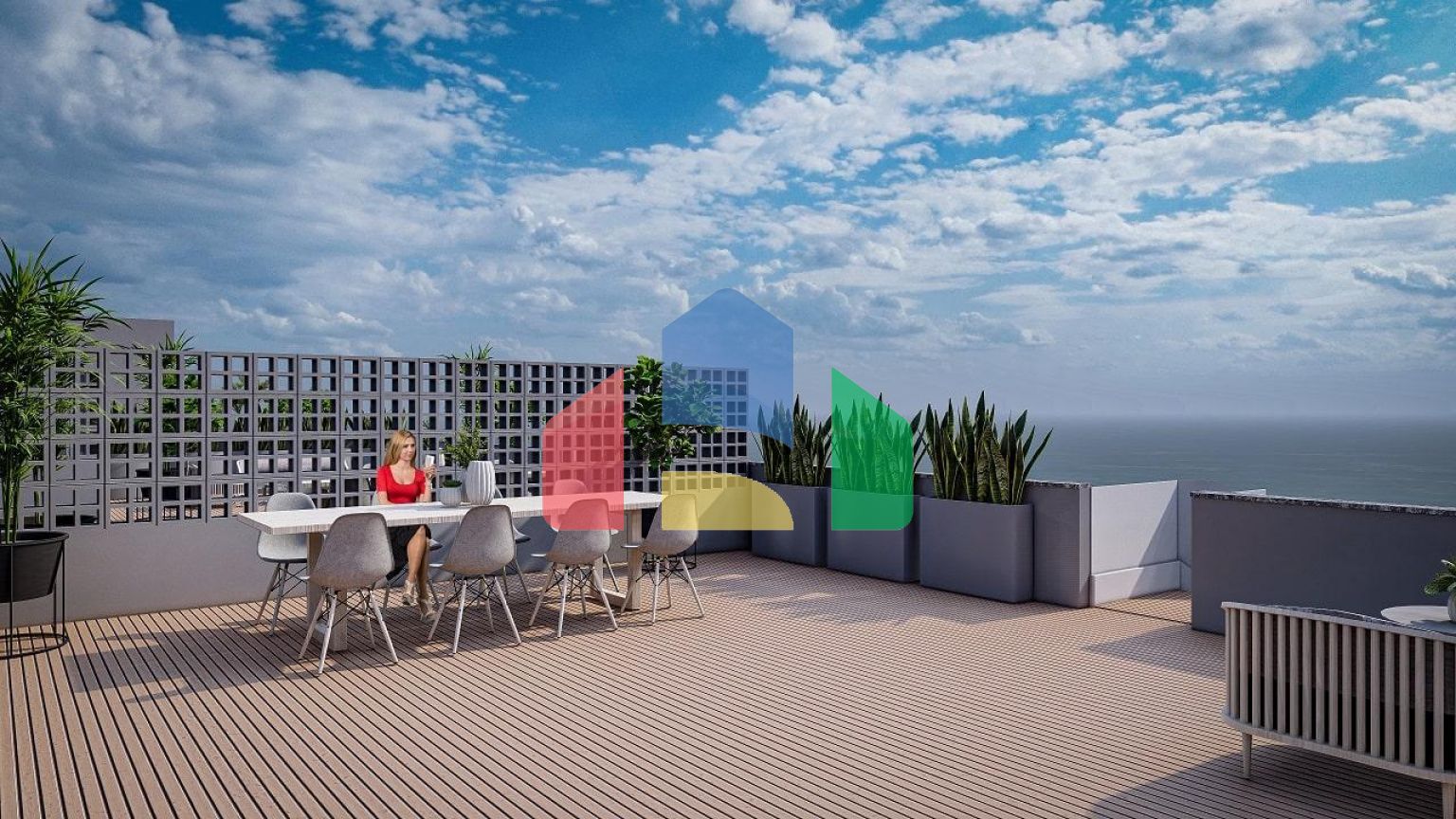 3-комнатные апартаменты 92 м2 +70 м2 терраса в комплексе в 5 минутах от пляжа