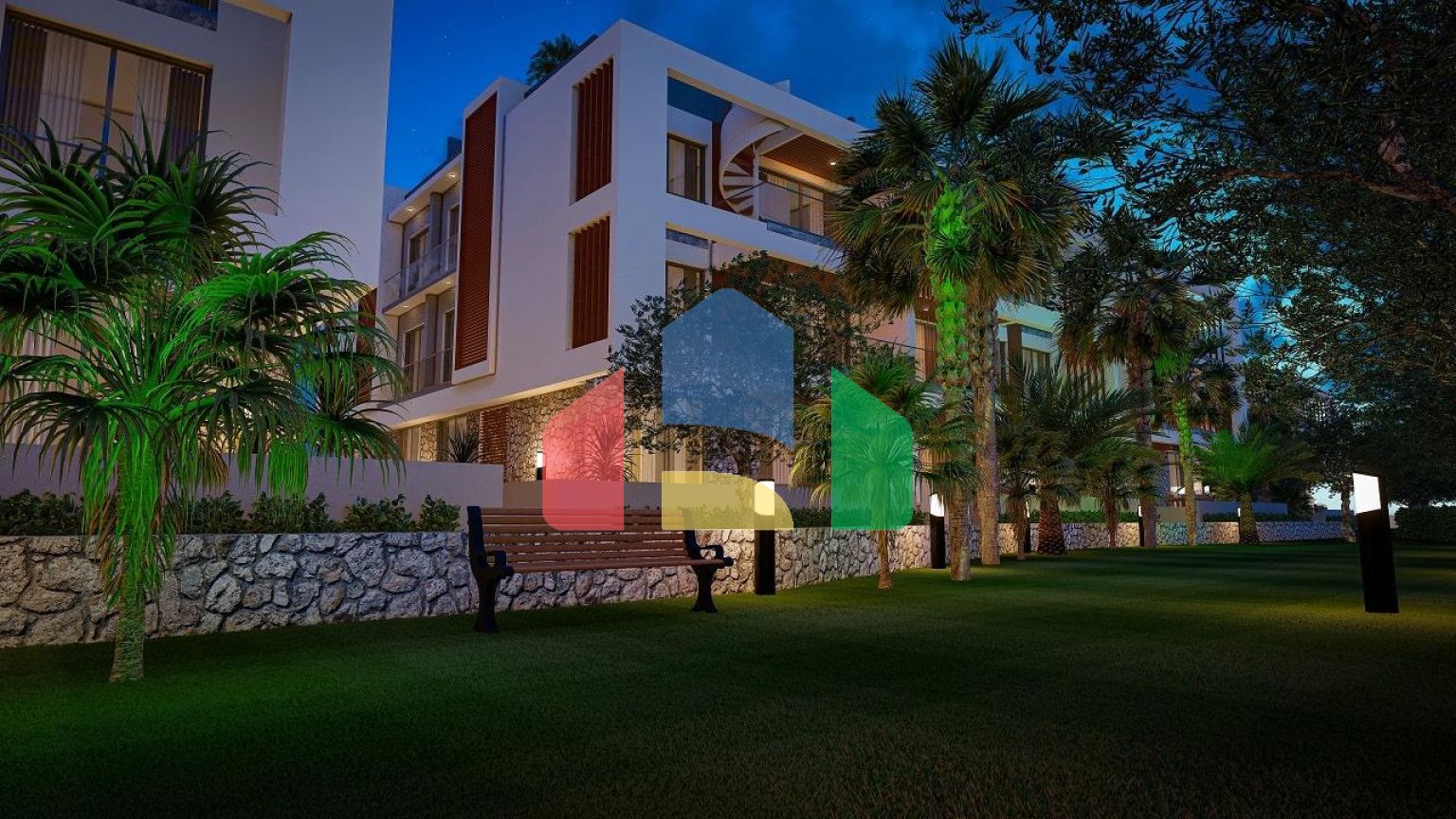 3-комнатные апартаменты 92 м2 +70 м2 терраса в комплексе в 5 минутах от пляжа