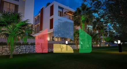 3-комнатные апартаменты 92 м2 +70 м2 терраса в комплексе в 5 минутах от пляжа