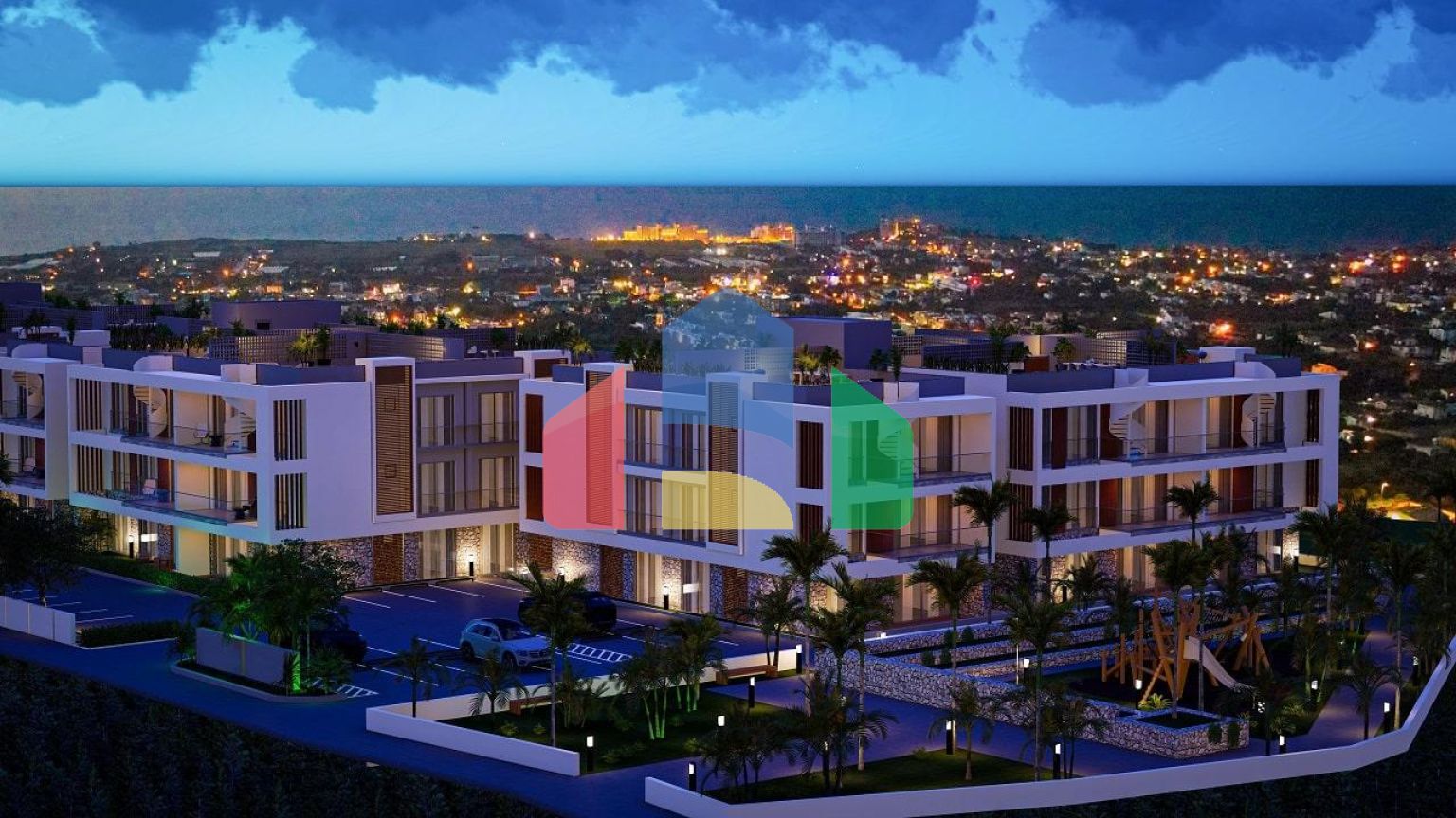 3-комнатные апартаменты 92 м2 +70 м2 терраса в комплексе в 5 минутах от пляжа