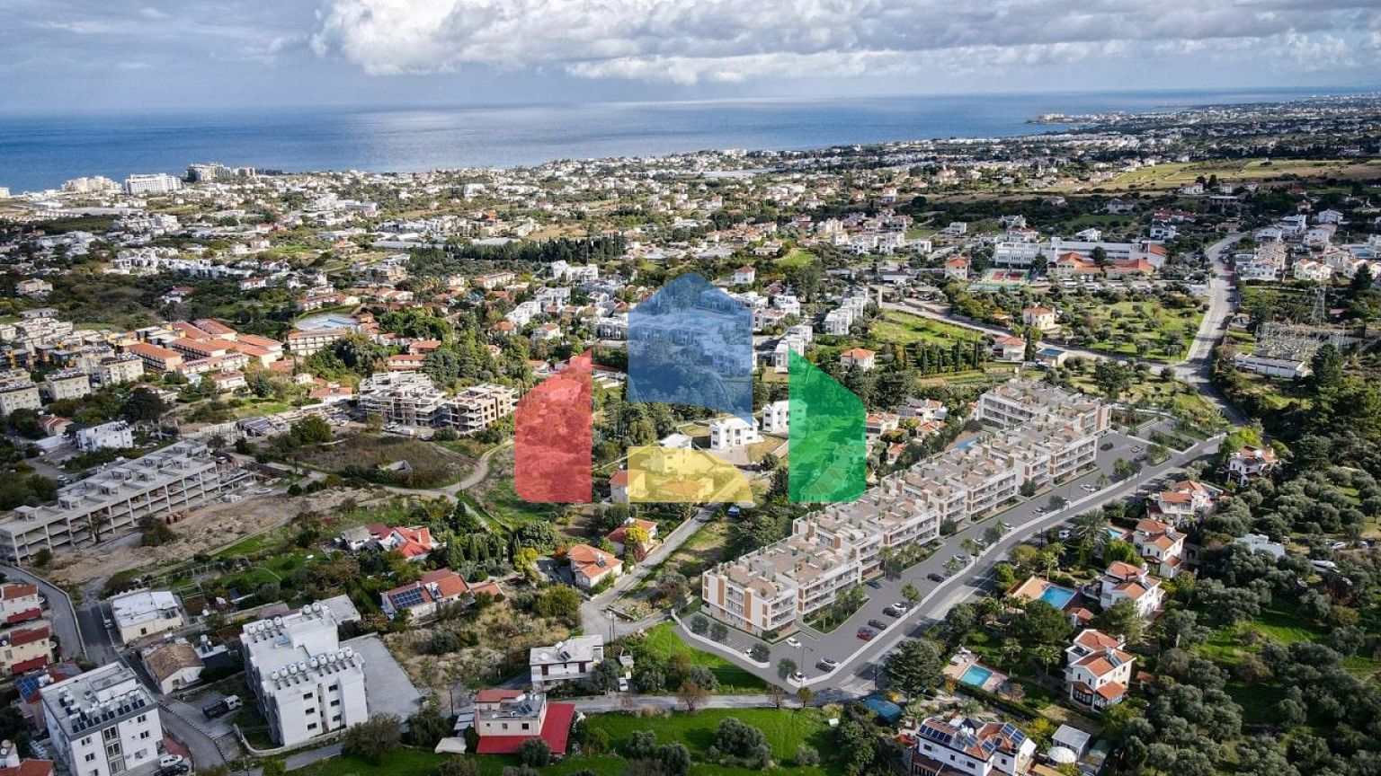 3-комнатные апартаменты 92 м2 +70 м2 терраса в комплексе в 5 минутах от пляжа