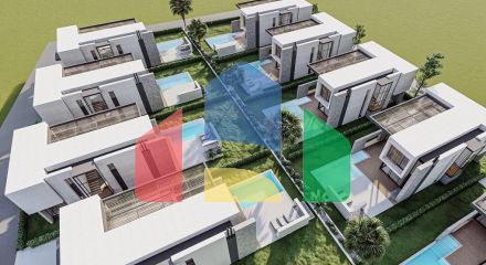 3-bedroom villas 175 m2 + 625 m2 of land in a complex at the foot of the mountains