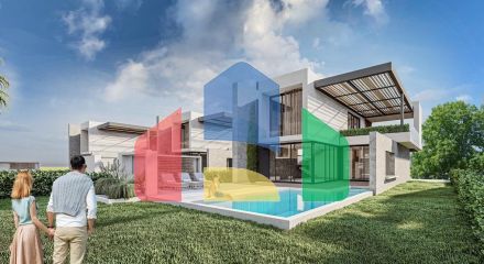 3-bedroom villas 175 m2 + 625 m2 of land in a complex at the foot of the mountains