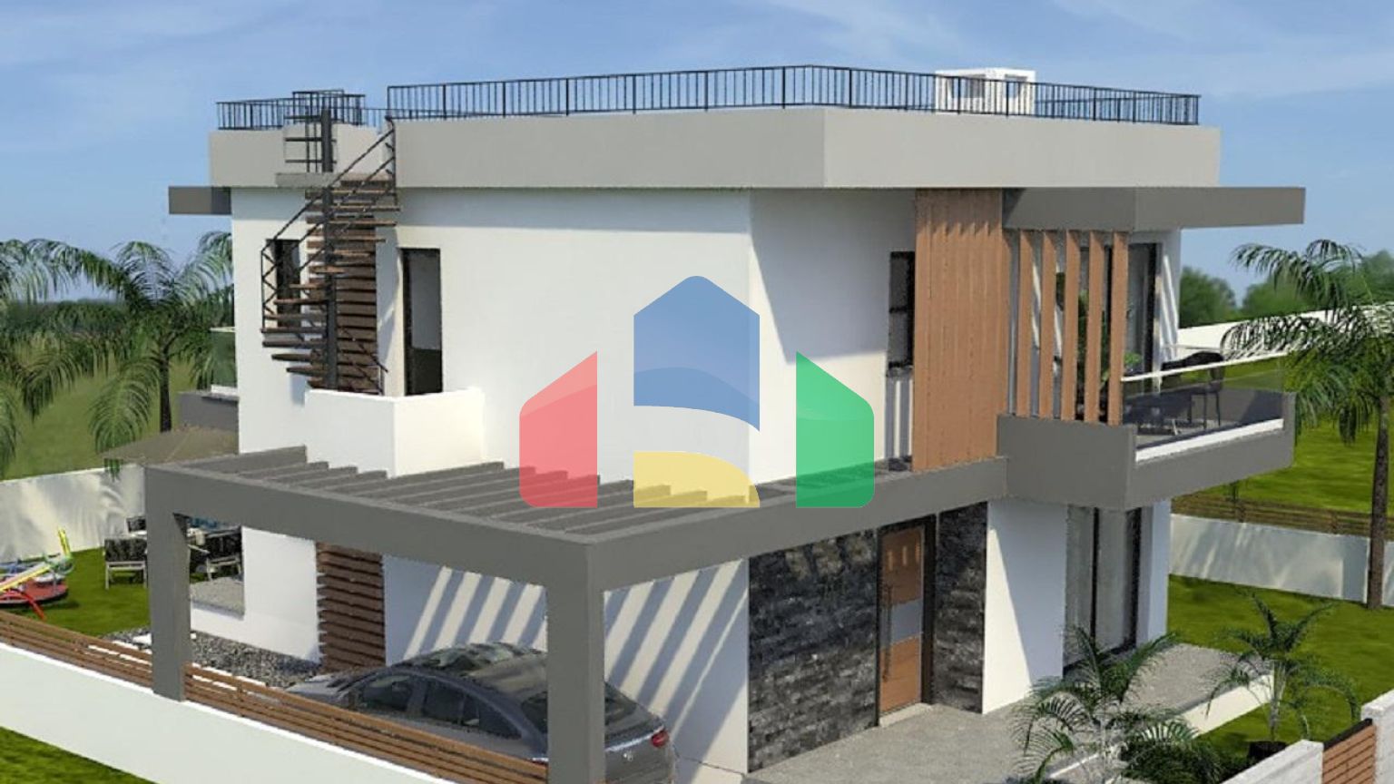 4-комнатная вилла 185 м2 с собственным участком земли в 200 метрах от пляжа