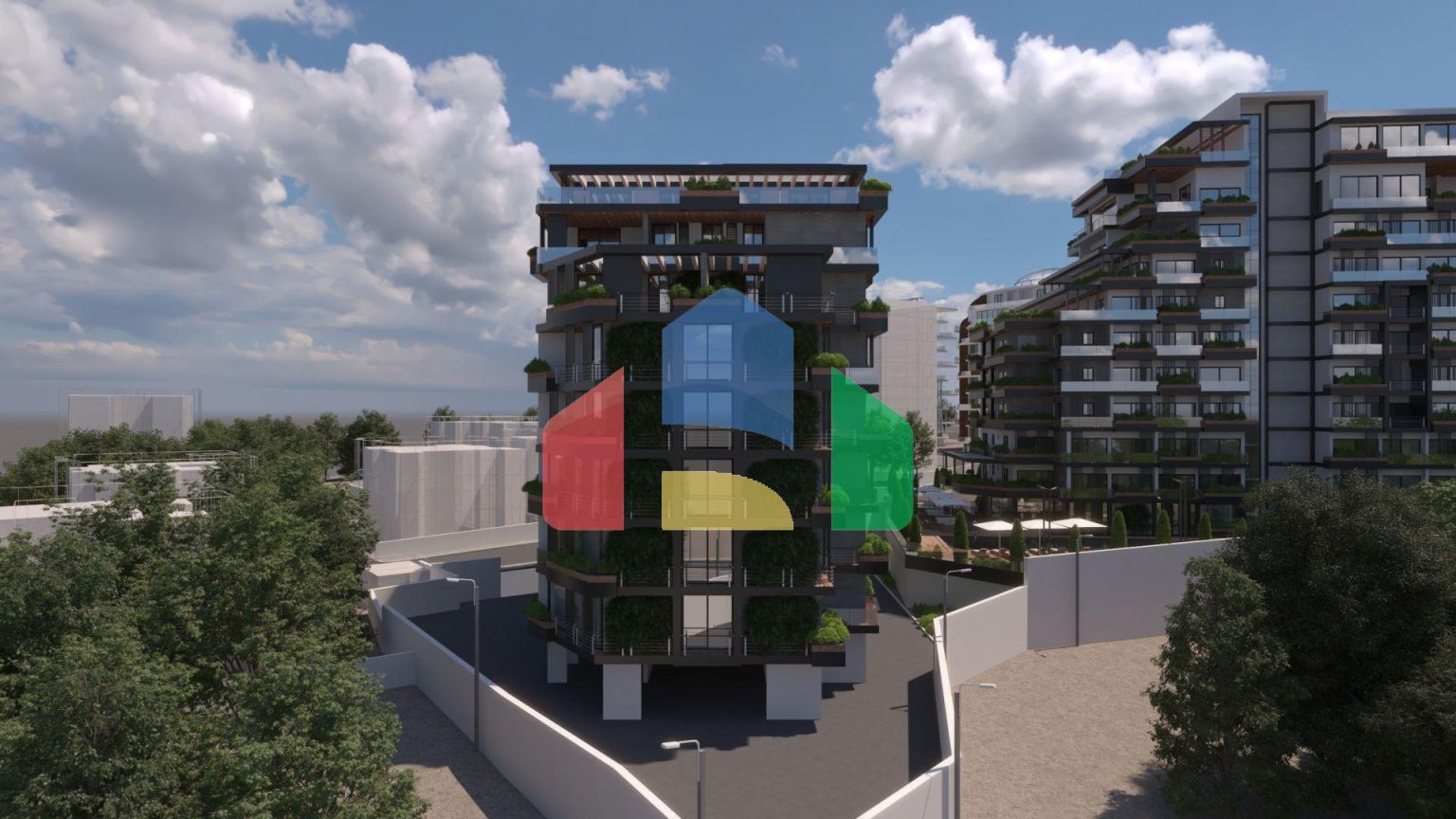 Квартира 3+1 (117м2  ) в роскошном современном комплексе в центре Кирении