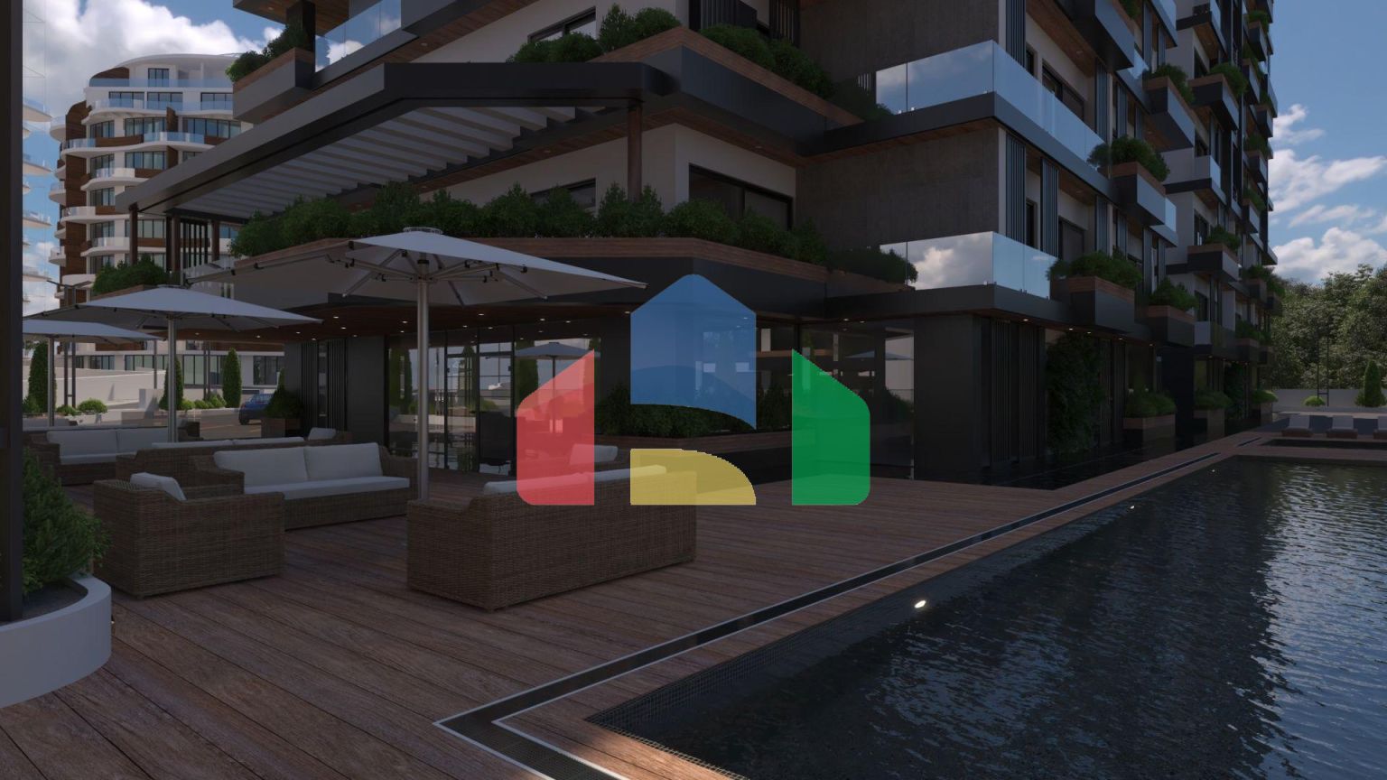 Квартира 3+1 (117м2  ) в роскошном современном комплексе в центре Кирении