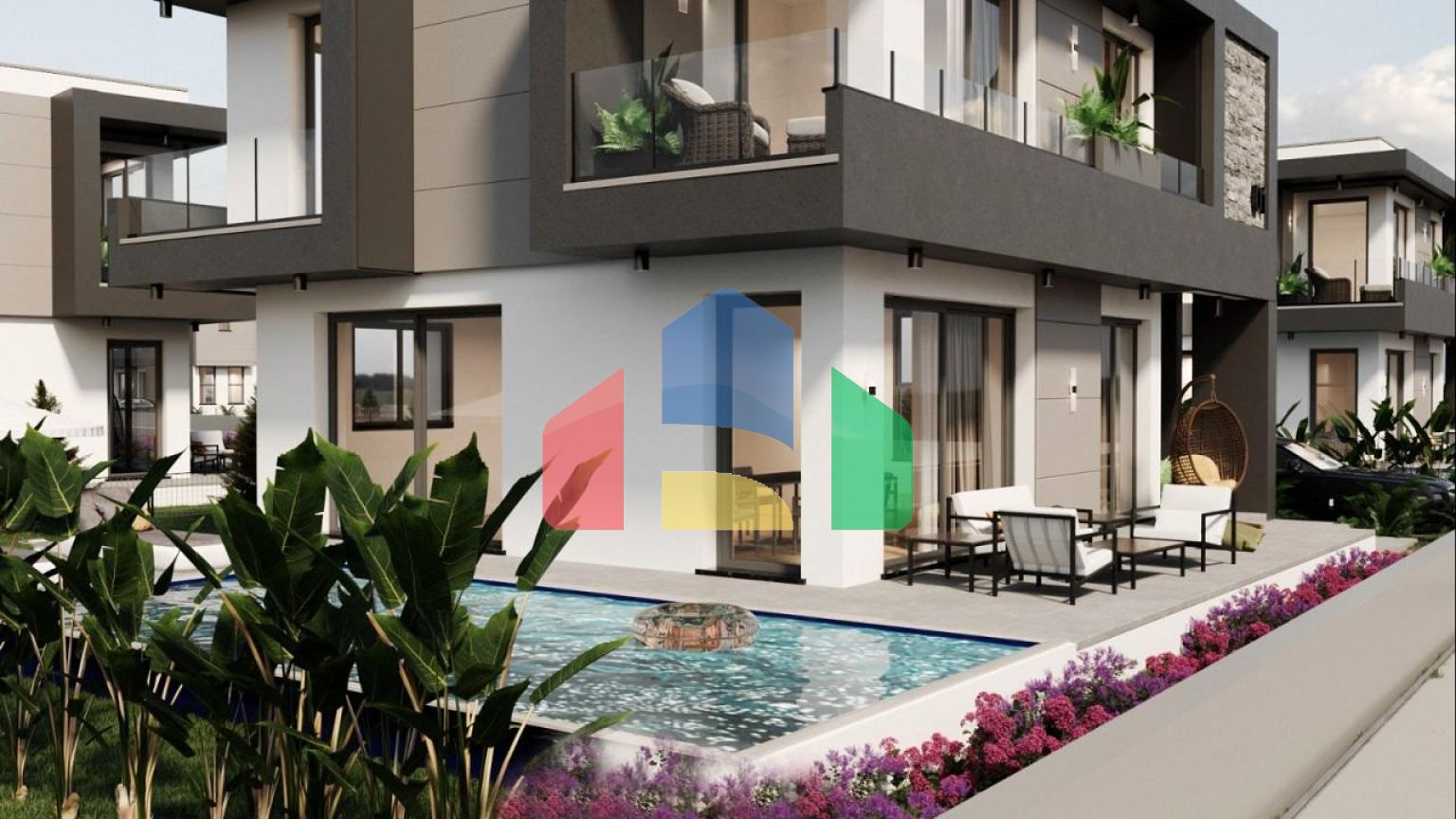 Красивая вилла (4+1) 199 м2 в Чаталкее