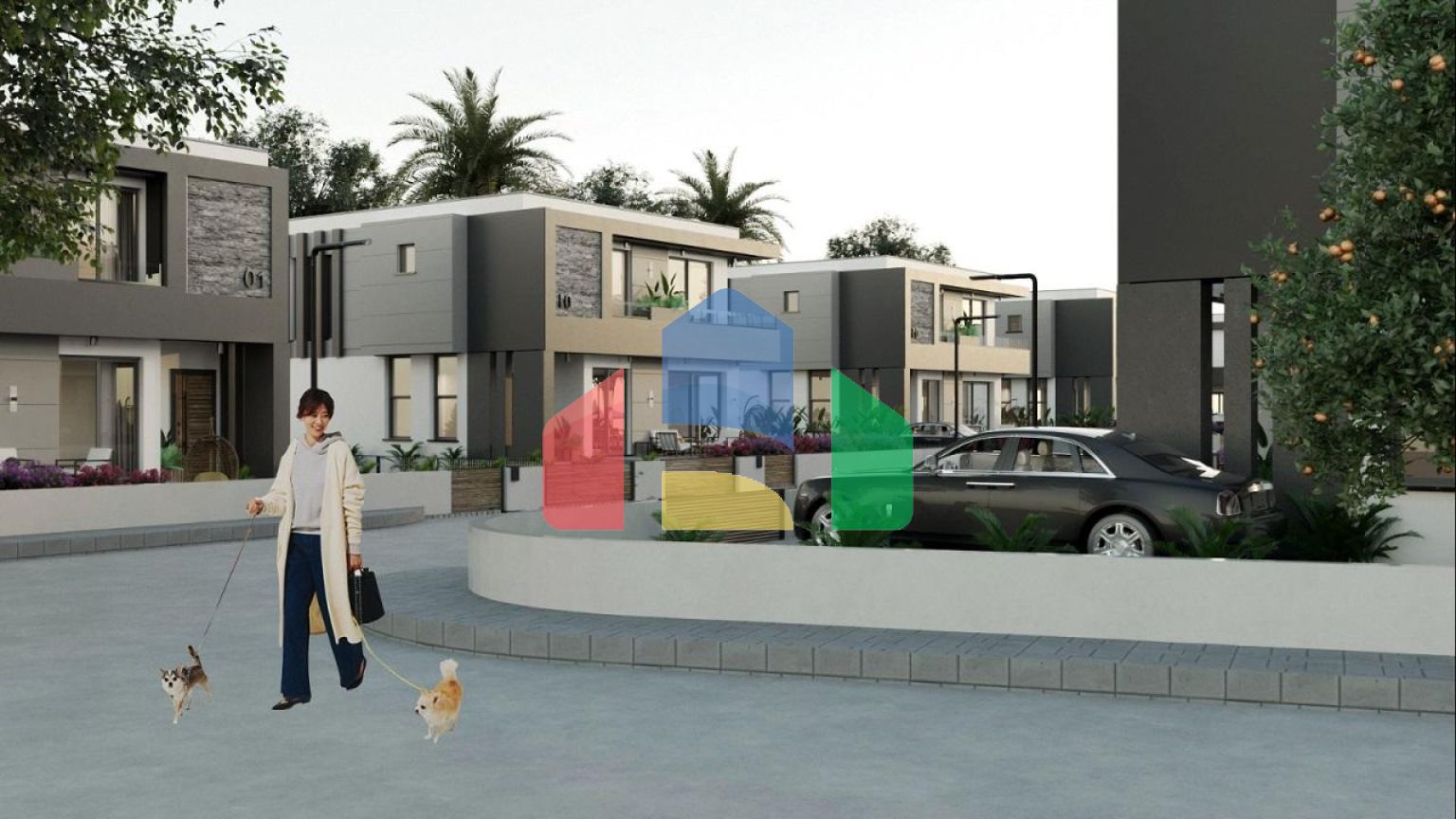 Красивая вилла (4+1) 199 м2 в Чаталкее