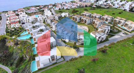 Красивый таунхаус 2+1 (93м2) в уютном комплексе с видом на море и горы