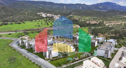 5-room villa (192m2) in a luxurious complex at the foot of the mountains next to the sea
