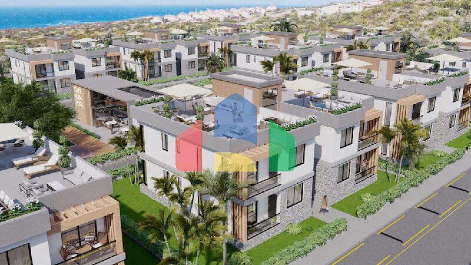 3-комнатная квартира 92 м2 с большим балконом в новом комплексе  в Эсентепе