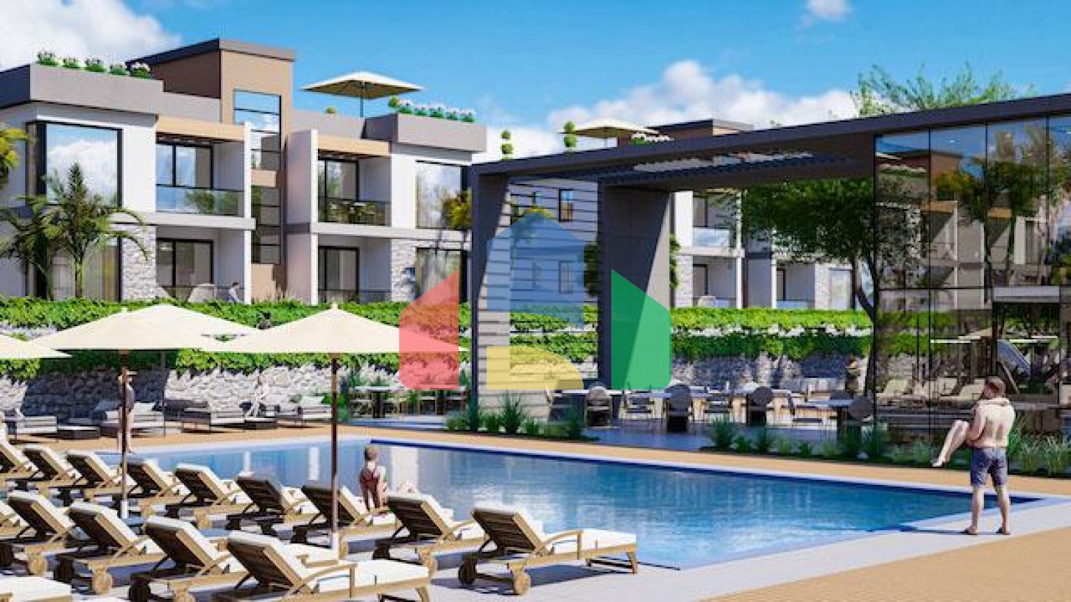 3-комнатная квартира 92 м2 с большим балконом в новом комплексе  в Эсентепе