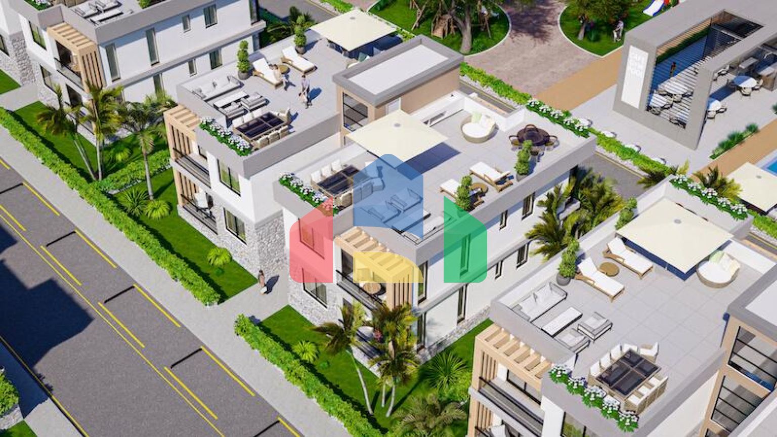 3-комнатная квартира 92 м2 с большим балконом в новом комплексе  в Эсентепе