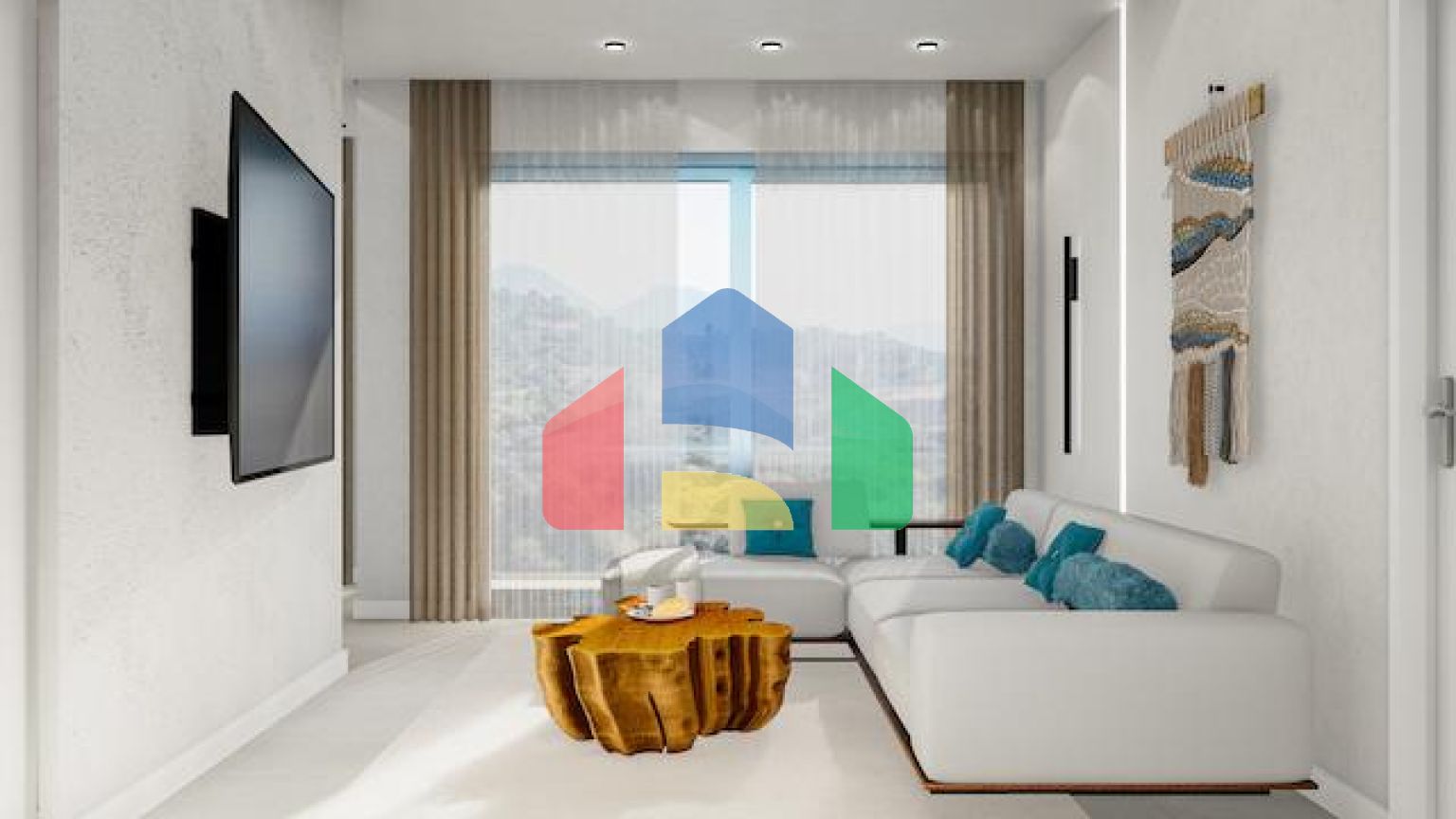 3-комнатная квартира 92 м2 с большим балконом в новом комплексе  в Эсентепе