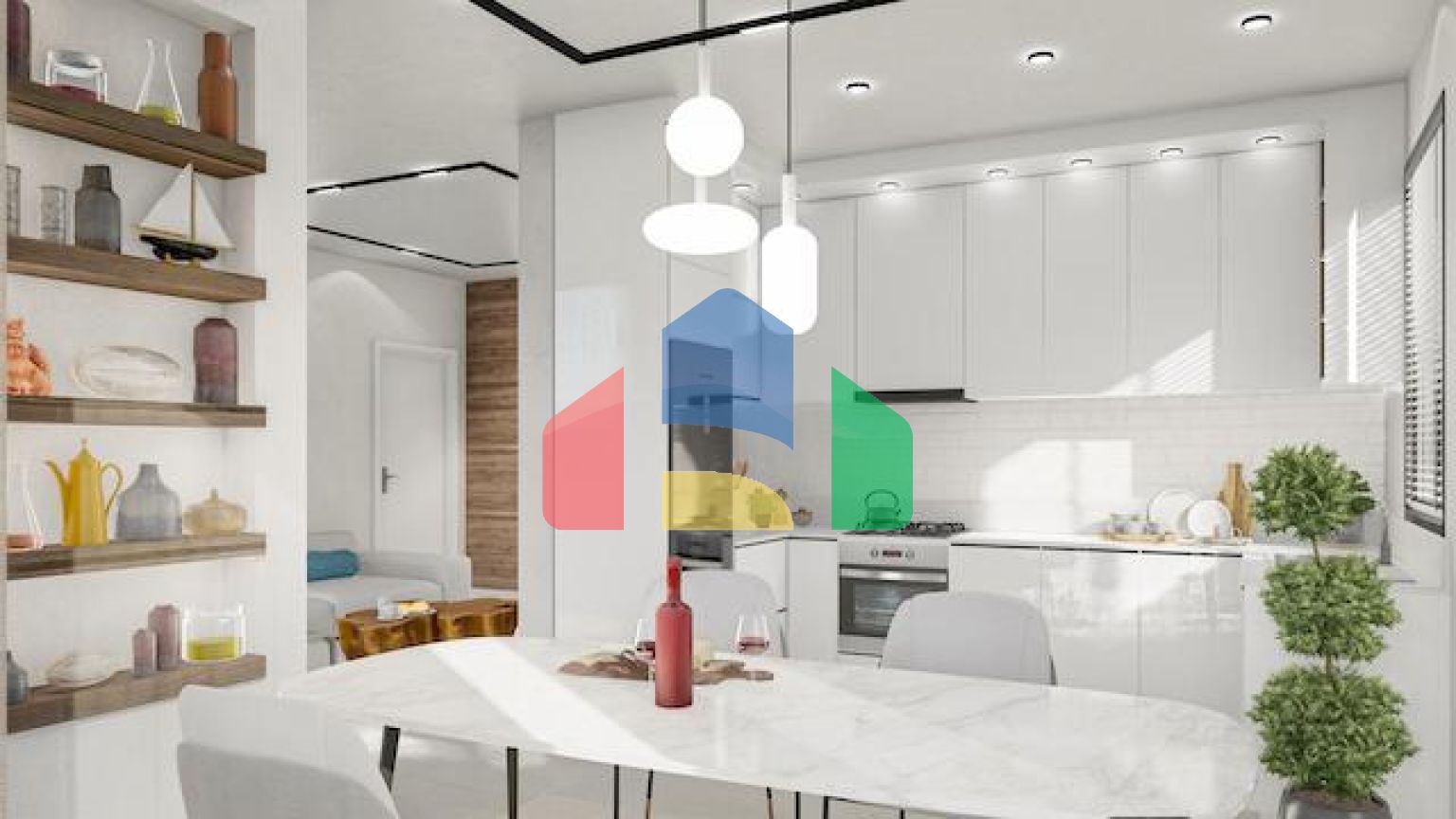 3-комнатная квартира 92 м2 с большим балконом в новом комплексе  в Эсентепе