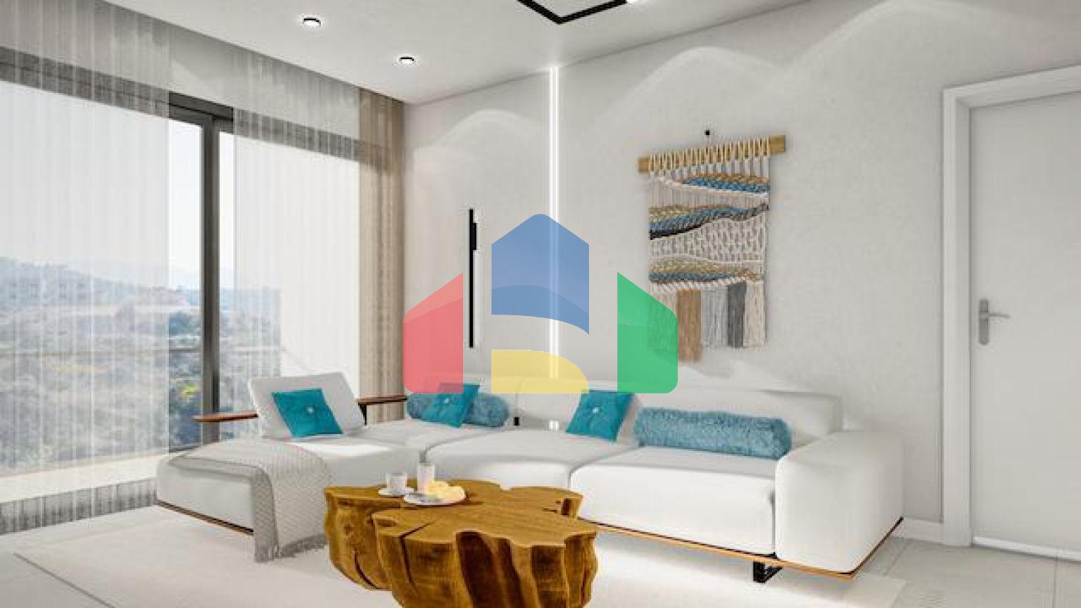 3-комнатная квартира 92 м2 с большим балконом в новом комплексе  в Эсентепе