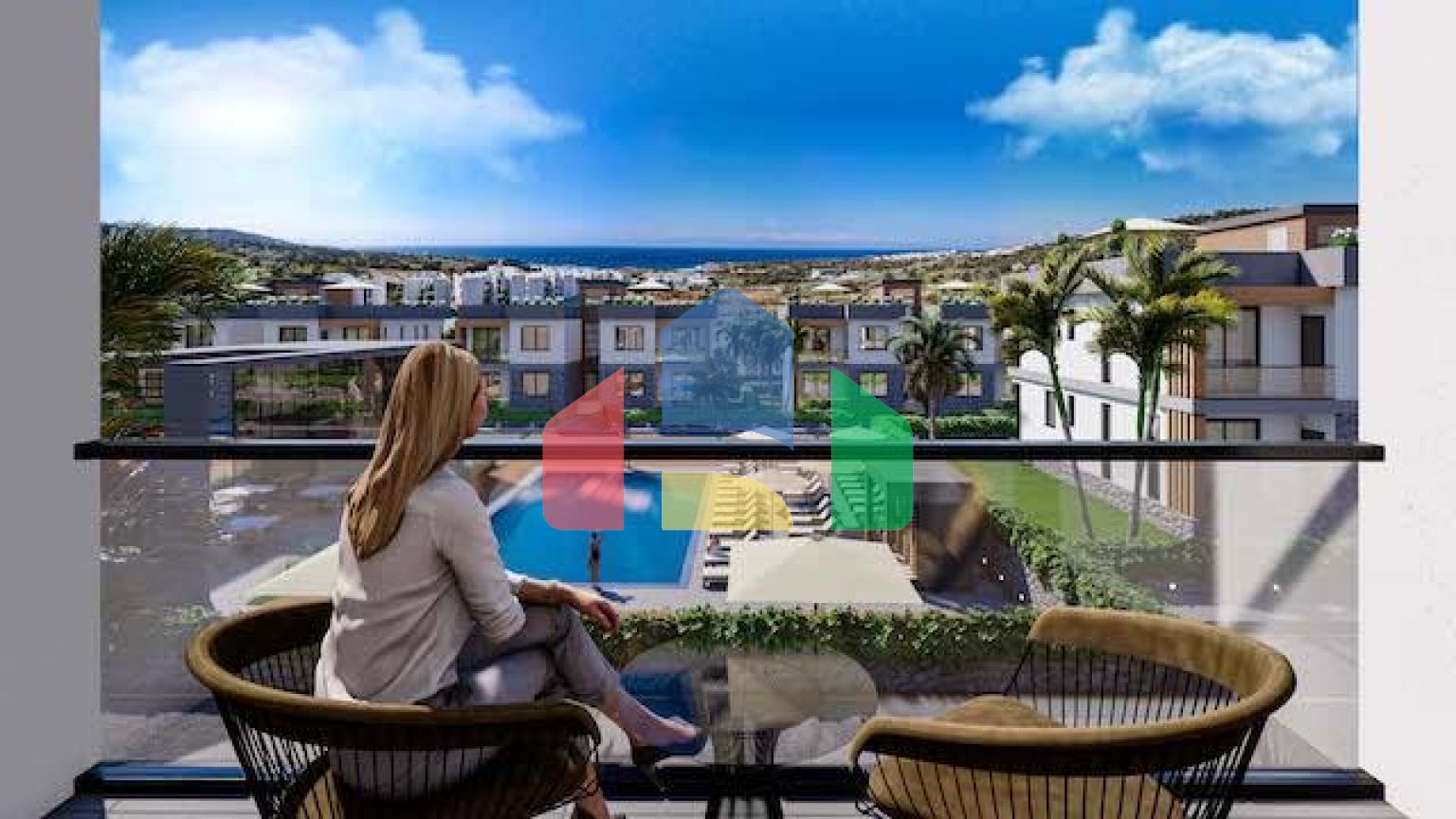 3-комнатная квартира 92 м2 с большим балконом в новом комплексе  в Эсентепе