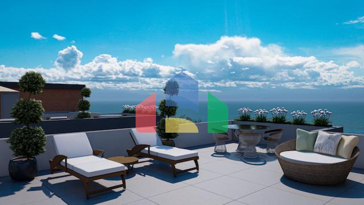 3-комнатная квартира 92 м2 с большим балконом в новом комплексе  в Эсентепе