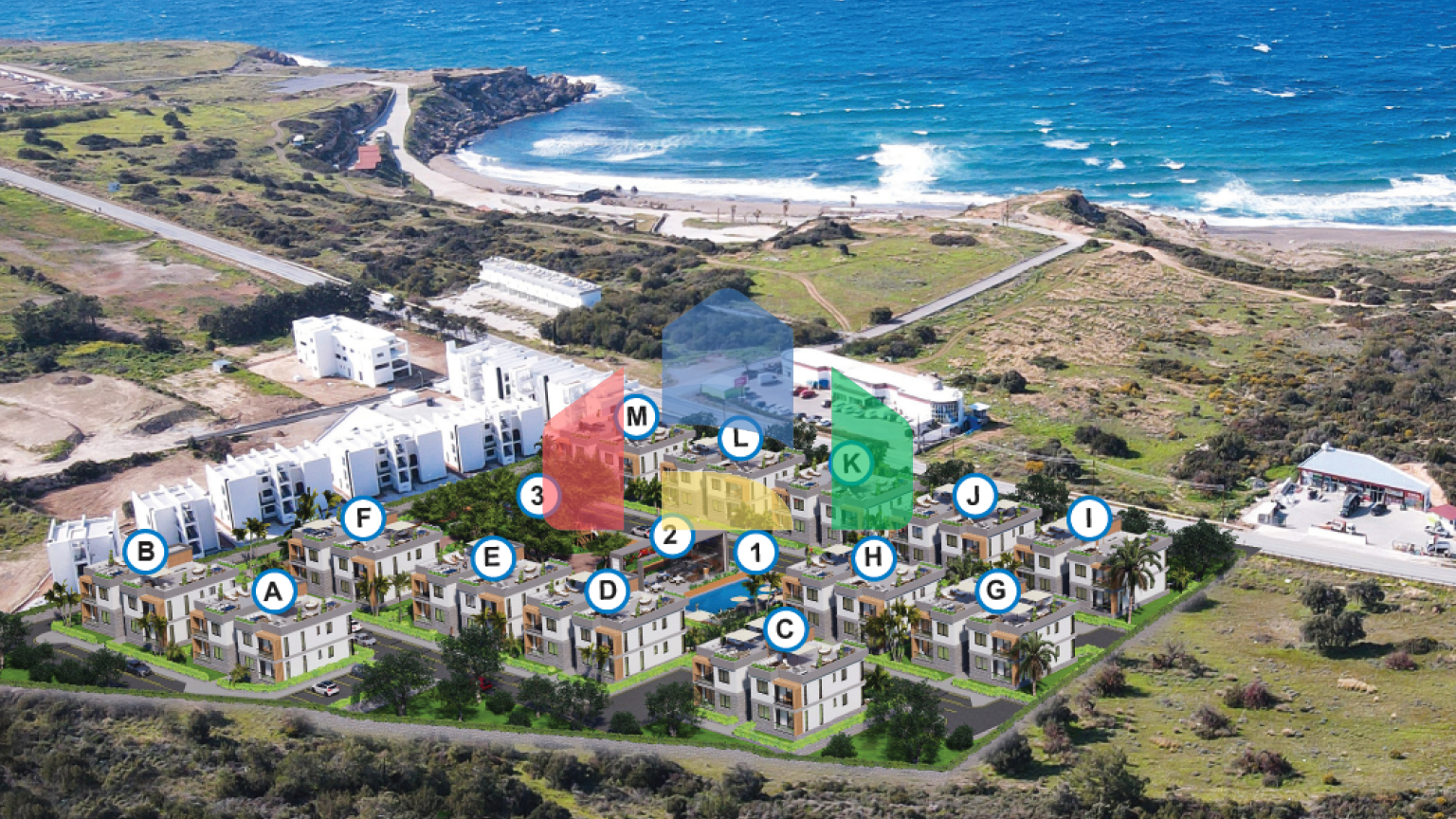 3-комнатная квартира 92 м2 с большим балконом в новом комплексе  в Эсентепе