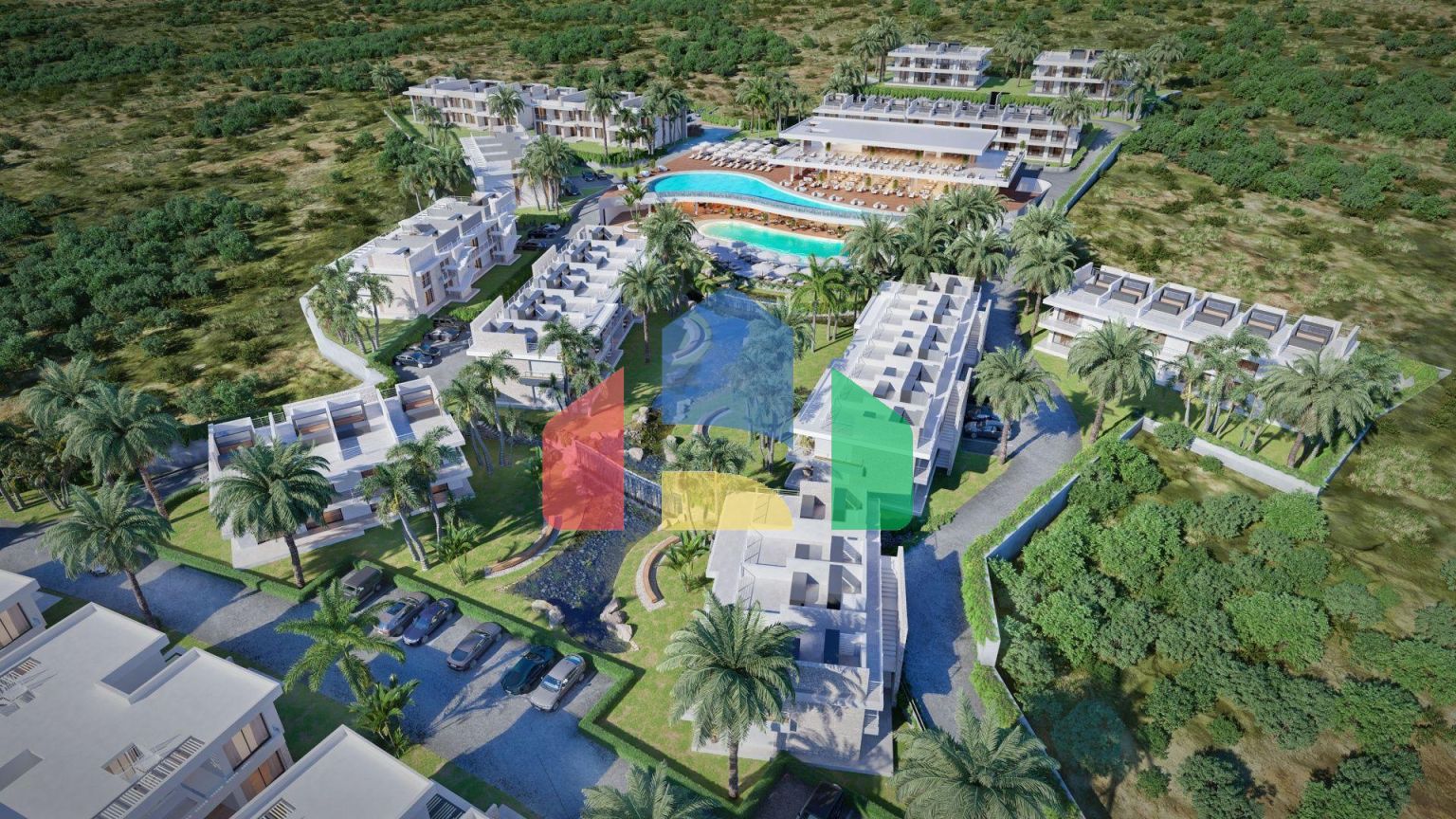 2- комнатная квартира Loft Penthouse 62 м2 + две террасы: 12 м2 и 30 м2 в новом роскошном комплексе в Эсентепе