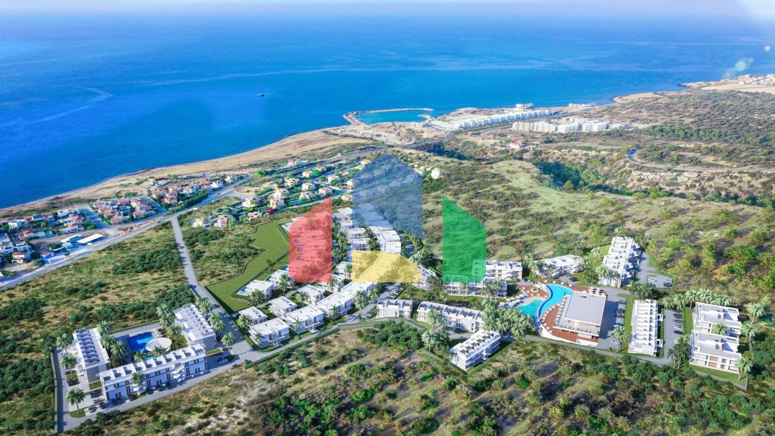 2- комнатная квартира Loft Penthouse 62 м2 + две террасы: 12 м2 и 30 м2 в новом роскошном комплексе в Эсентепе