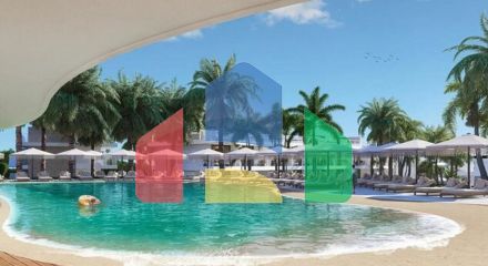 3-room apartment 75m2 with a garden in a new complex in Esentepe