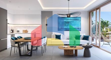 3-room apartment 90 m2 in a new complex in Esentepe