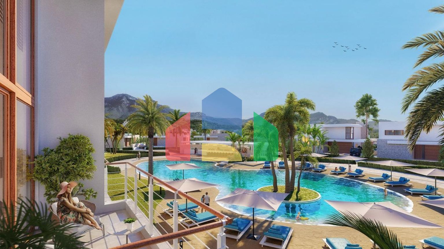 3-комнатная квартира 90 м2 в новом комплексе в Эсентепе