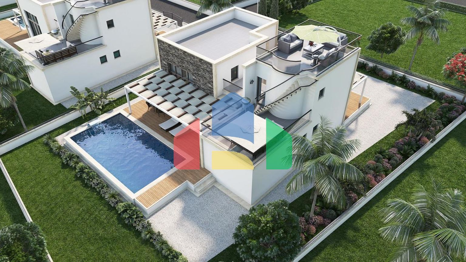 Cовременная вилла 139 м2 c бассейном в Каршияке