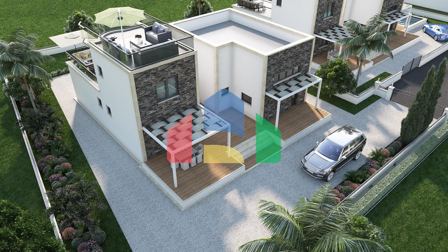 Cовременная вилла 139 м2 c бассейном в Каршияке