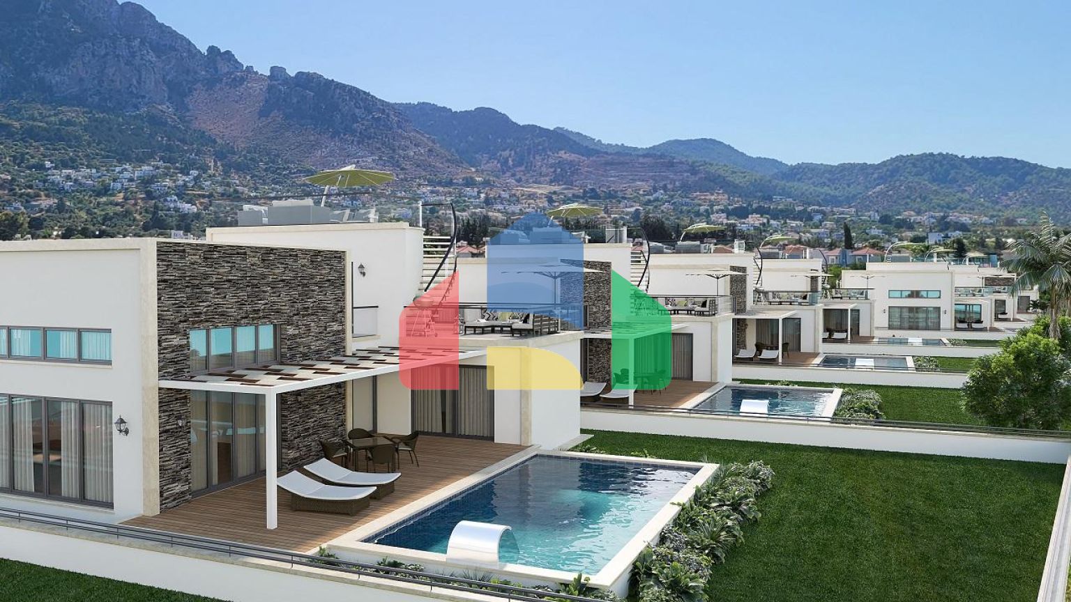 Cовременная вилла 139 м2 c бассейном в Каршияке