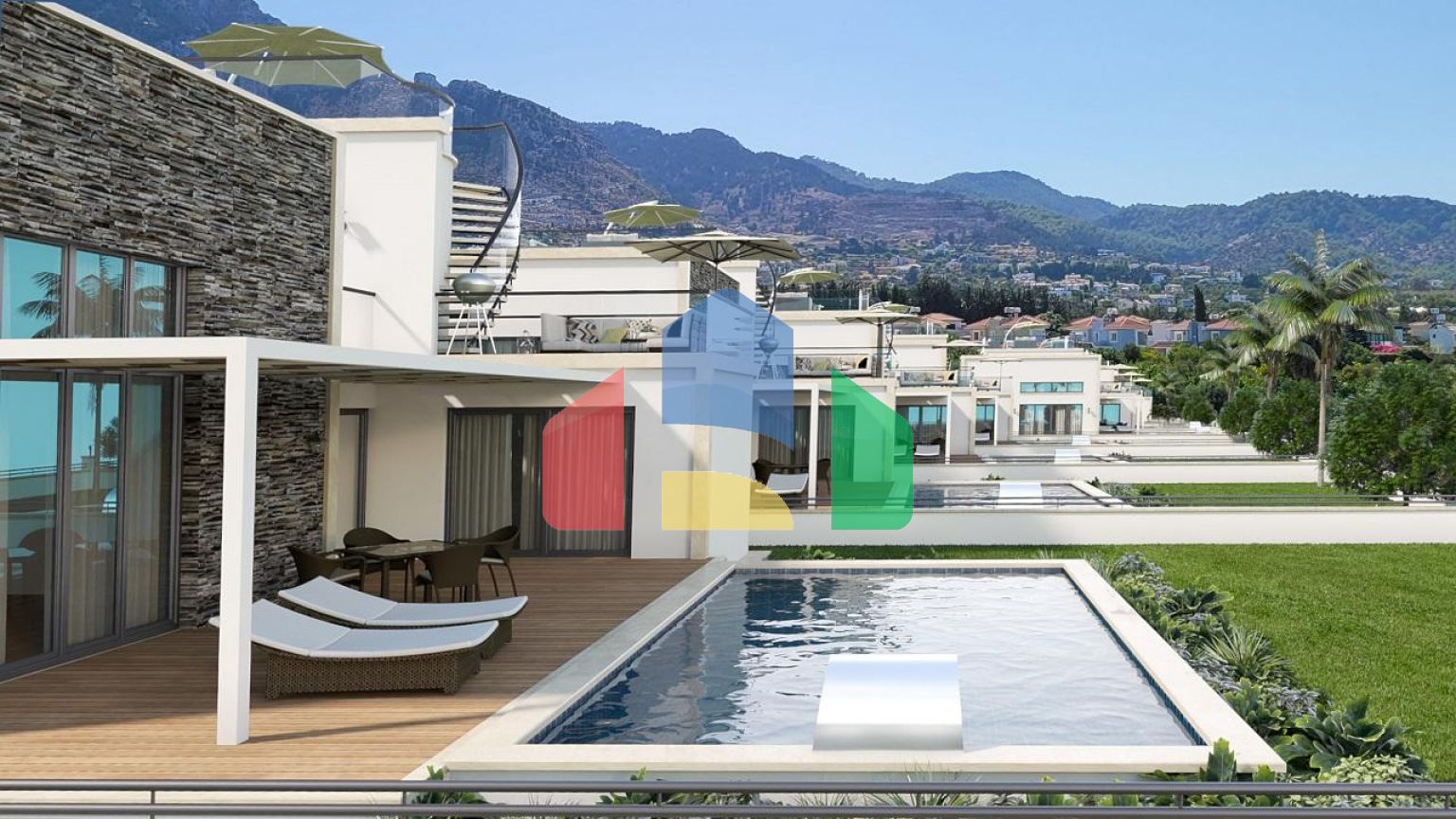 Cовременная вилла 139 м2 c бассейном в Каршияке