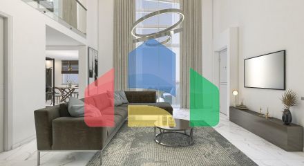 3 - комнатные апартаменты 106 м2 с большой террасой 38 м2 в уютном комплексе (Алсанджак)