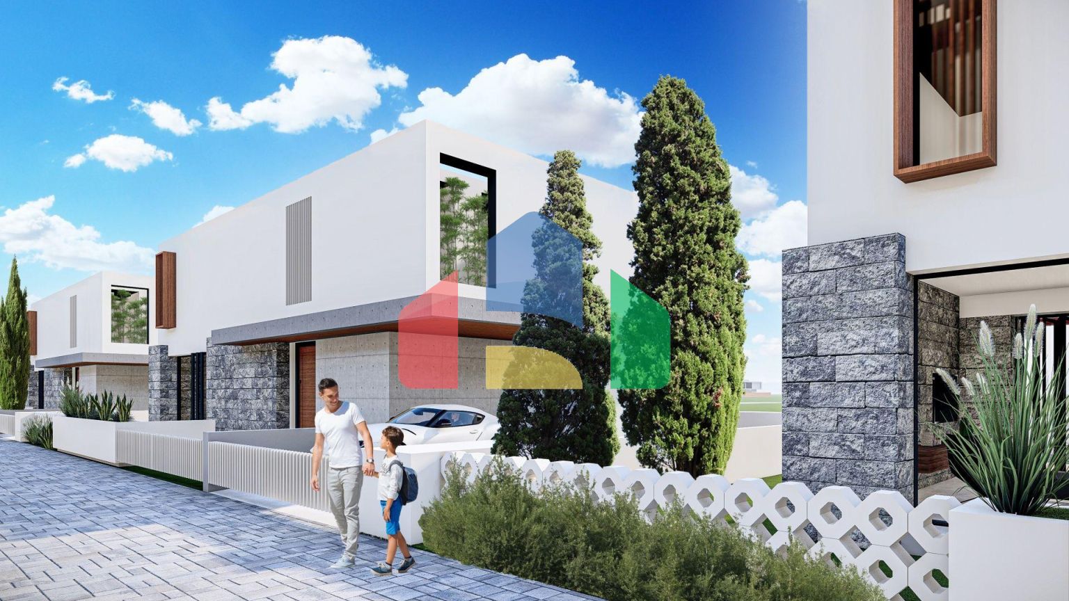 Современная вилла 4+1( 305м2) с бассейном в Озанкое