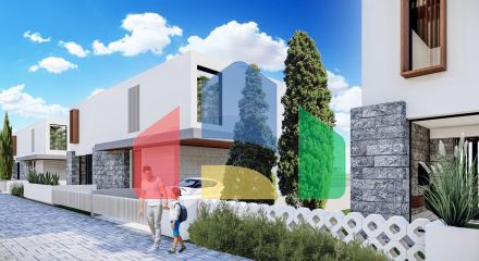 Современная вилла 4+1( 305м2) с бассейном в Озанкое