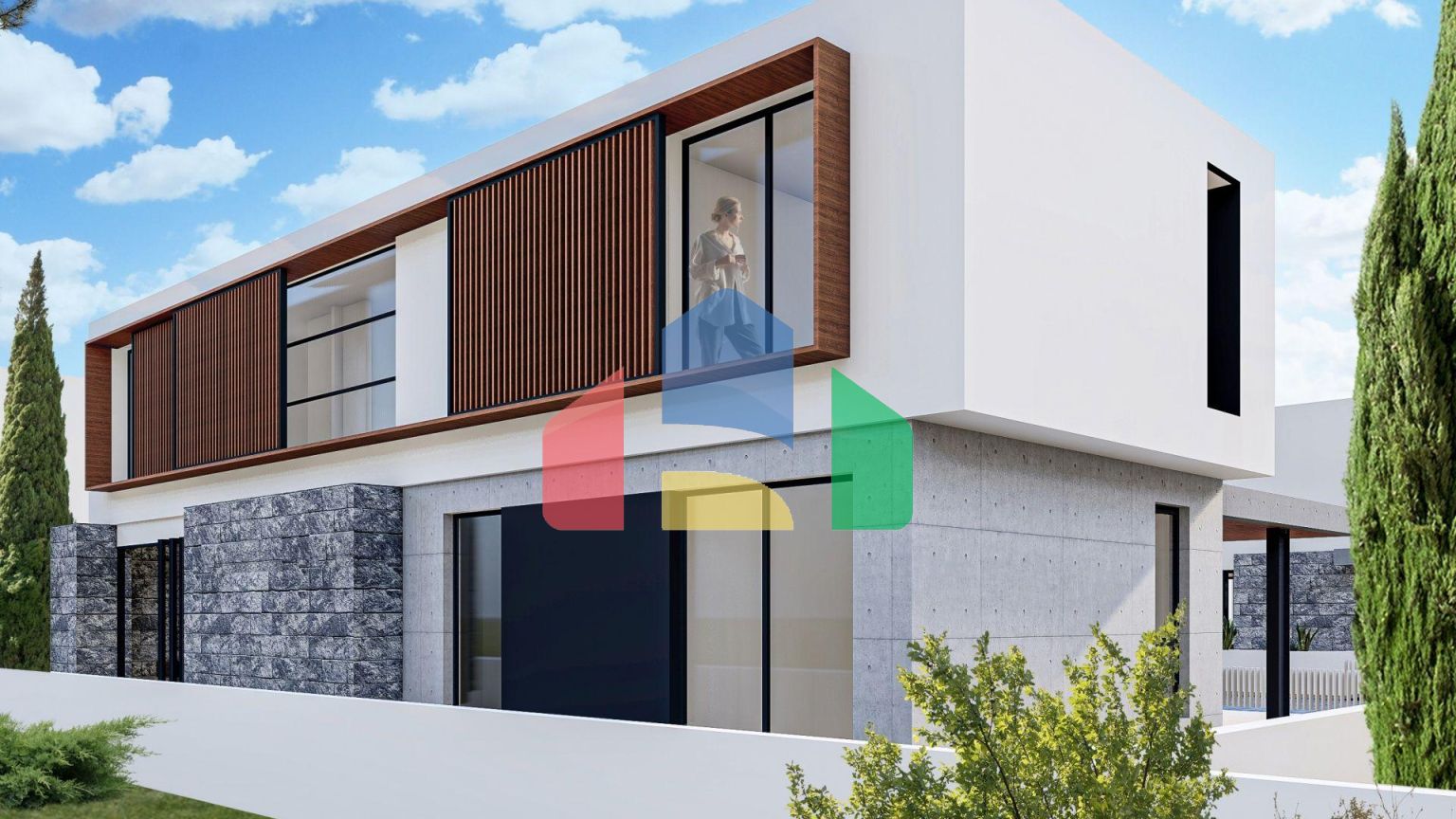 Современная вилла 4+1( 305м2) с бассейном в Озанкое