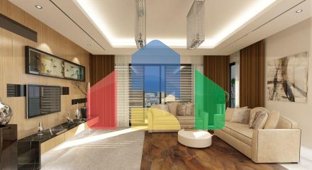 Квартира 2+1 (135 м2 ) c большой террасой (35 м2 ) в центре Кирении