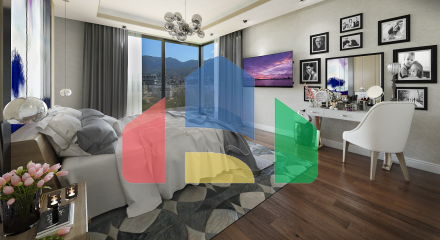 4-комнатная квартира  (Пентхаус 165 м2 ) с террасой 35 м2 в Кирении