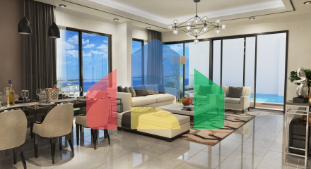 4-комнатная квартира  (Пентхаус 165 м2 ) с террасой 35 м2 в Кирении