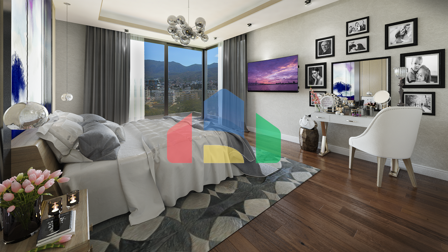 4-комнатная квартира  (Пентхаус 165 м2 ) с террасой 35 м2 в Кирении