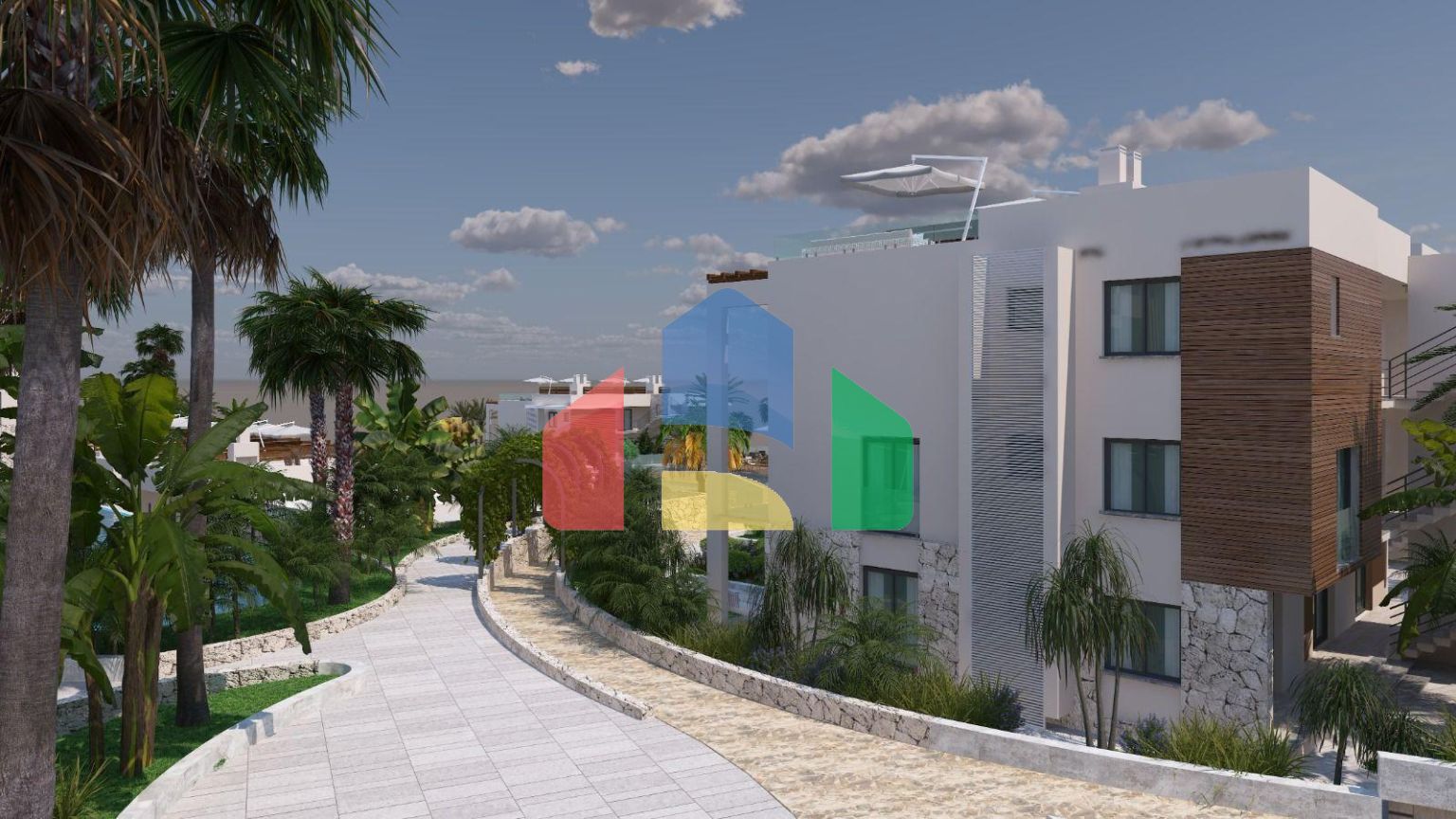 Студия 43 м2 с палисадником и террасой 8 м2 в роскошном комплексе в 2 минутах до пляжа