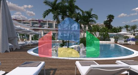 Studio Penthouse 78 m2 with Two Terraces in a Luxury Seafront Complex