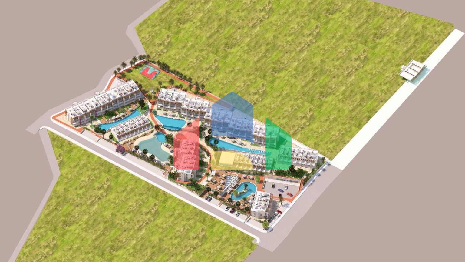 Квартира-студия пентхаус 78 м2 с двумя террасами в роскошном комплексе у моря