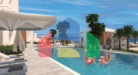 Апартаменты 2+1  Loft  (135м2) в роскошном комплексе у моря  